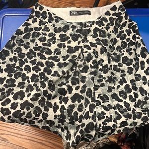 Zara cheetah skort